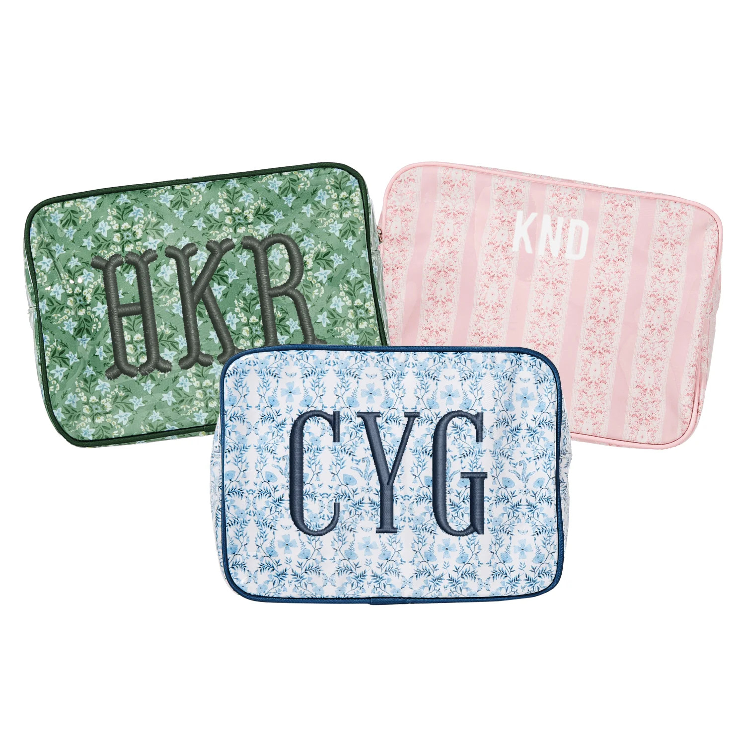 Embroidered Medium Clear Coated Pouch– Camilla Moss x SWP | Sprinkled With Pink