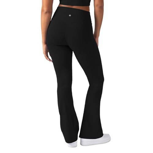 YITTY Active Women's UltraLuxe Kick Flare High Waist Legging, Athleisure, 4-Way-Stretch, Iconic Black, XS, Regular | Amazon (US)