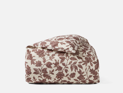 Ophelia Print Duvet Cover Mulberry / Full/Queen | Coyuchi