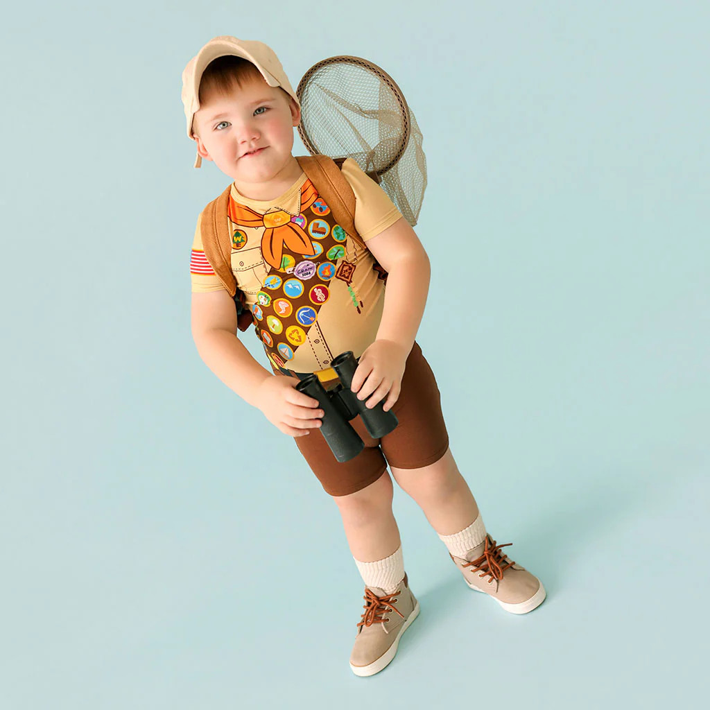 Up Yellow Short Sleeve Disney Russell Wilderness Explorer Classic Pajama Short Set | Posh Peanut... | Posh Peanut