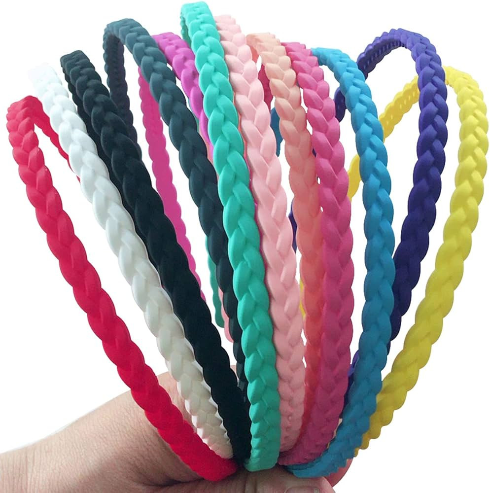 Springtime 12pcs Colorful Thin Headbands for Women 6mm Light Pigtail Skinny Hairbands for Girls H... | Amazon (US)