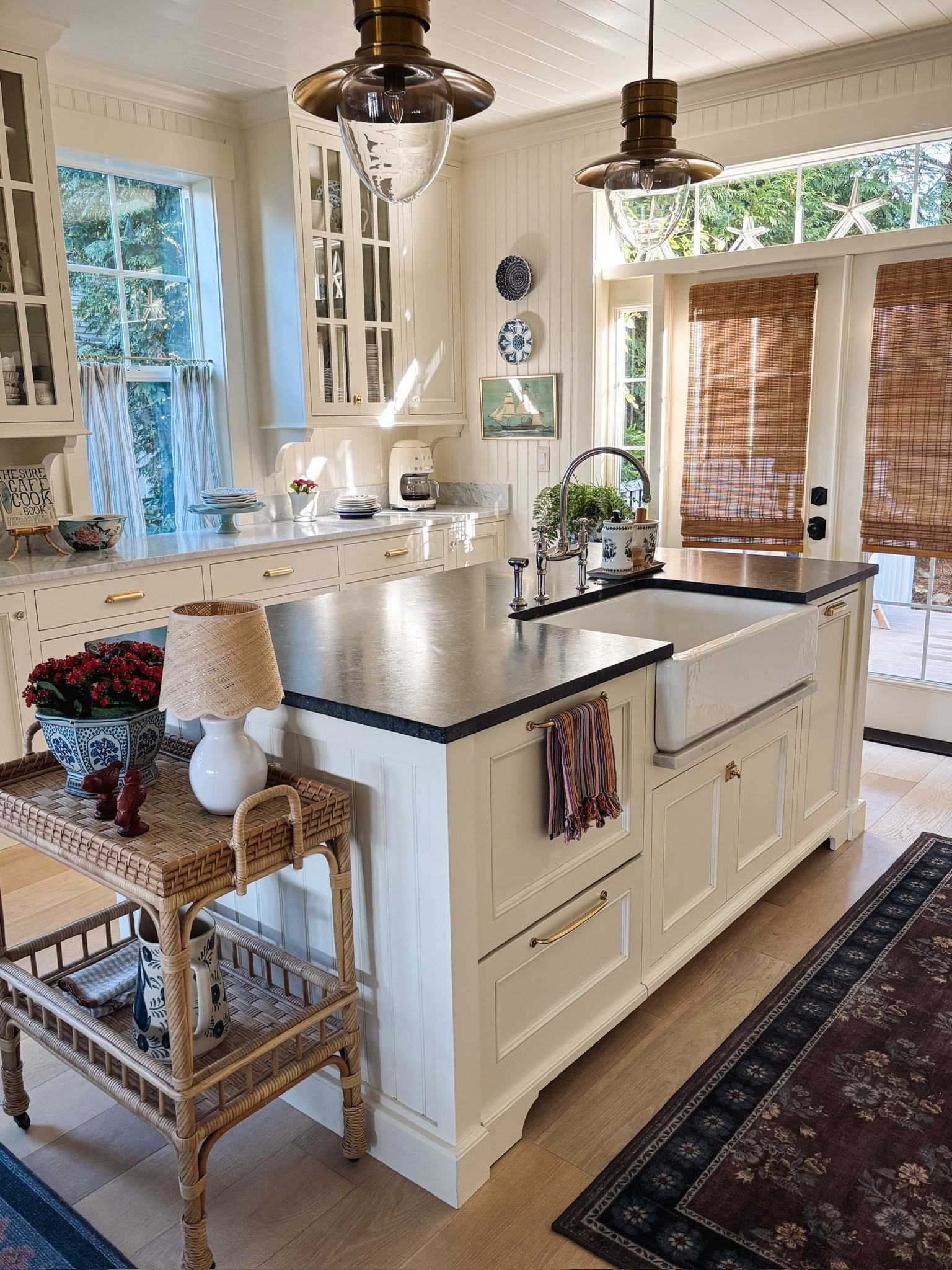 Kitchen sources - new ruggable runner rug, rattan cart, lamp, bamboo shades, sink faucet hardware similar pendant lights and more 

#LTKdayinmylife #LTKSaleAlert #LTKHome