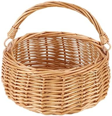 Small Gift Wicker Picnic Basket with Handle,Willow Flower Girl Basket for Weddings\uff0cGarden an... | Amazon (US)