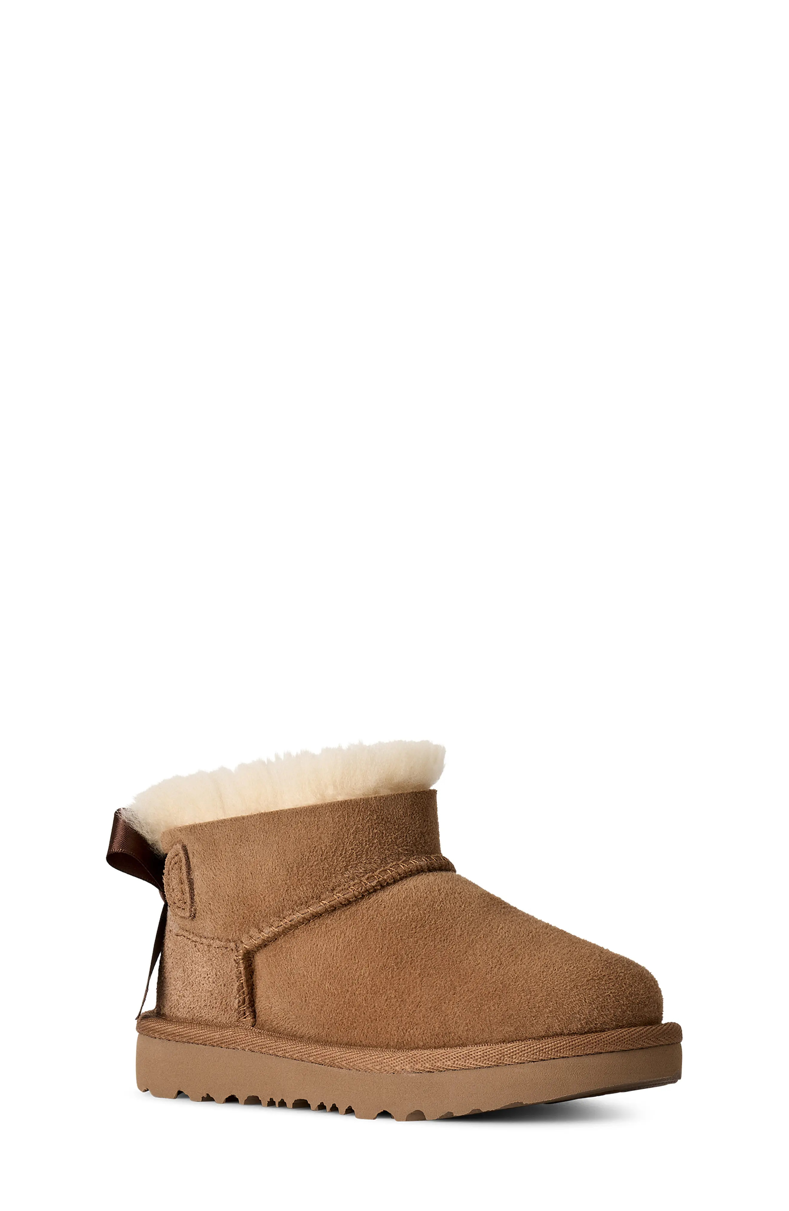 UGG\u00ae Kids' Ultra Mini Bailey Bow Genuine Shearling Boot | Nordstrom | Nordstrom