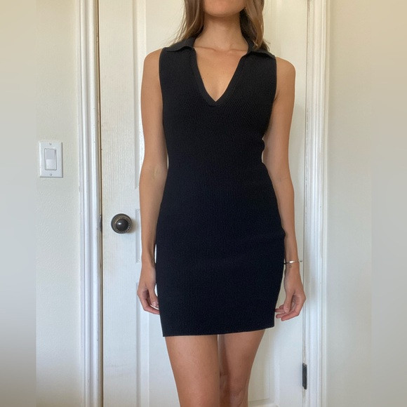 Aritzia Babaton sculpt knit polo dress | Poshmark