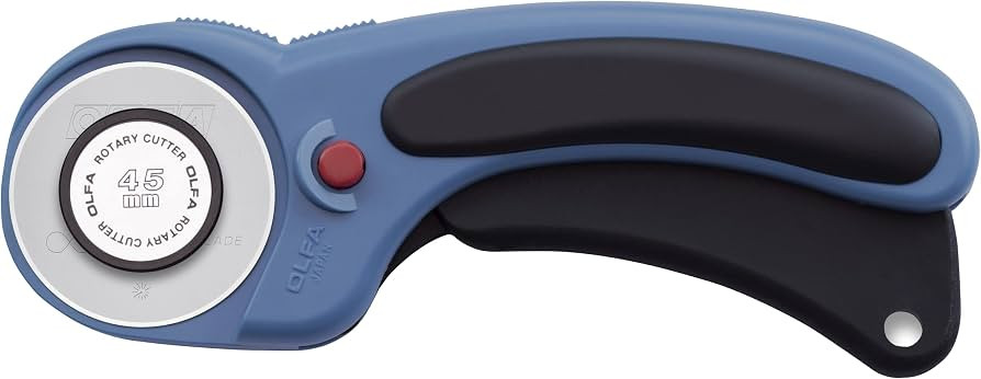 OLFA 45mm Ergonomic Rotary Cutter (RTY-2DX/PBL) - Rotary Fabric Cutter w/ Blade Cover & Squeeze T... | Amazon (US)