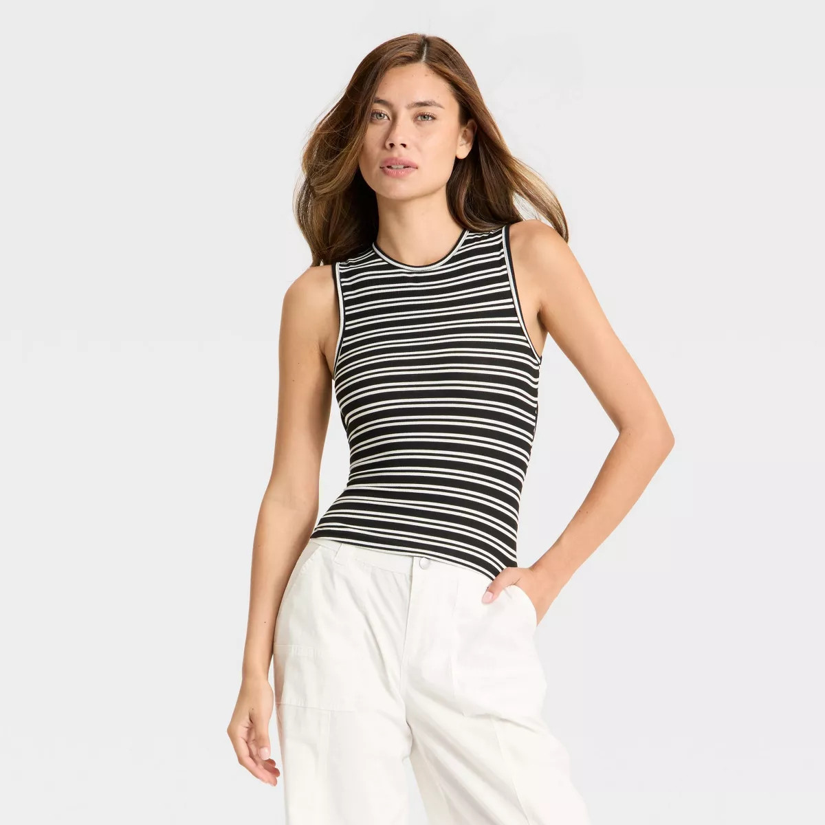 Women's Open Back Ribbed Tank Top - Wild Fable™ | Target