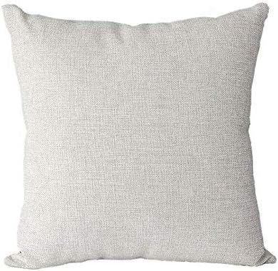 100% Polyester Canvas Pillow case Sublimation Blank for Women Kids Gift Bulk DIY (1, Beige) | Amazon (US)