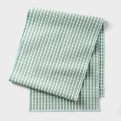 14"x20" Gingham Check Table Runner Green - Hearth & Hand™ with Magnolia | Target