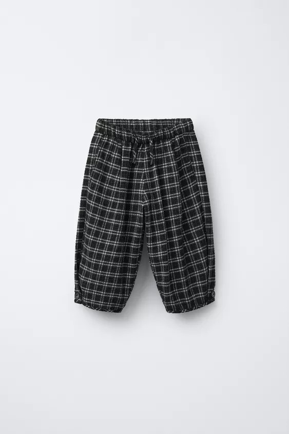 CHECK BAGGY TROUSERS | Zara UK