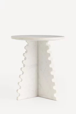 Scalloped Marble Top Side Table | Anthropologie (US)
