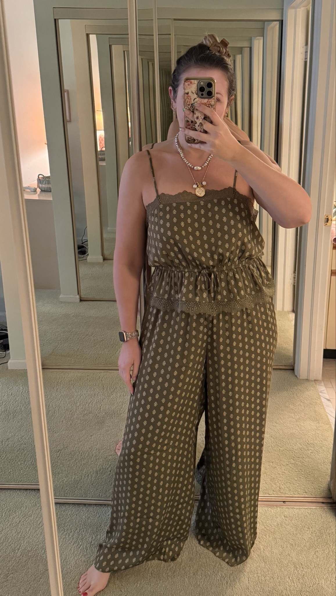 The cutest pajamas I've ever seen! if you're looking for a cute easter gift or easter basket ideas for your teens this is it. I'm wearing a large in both top and bottom. Also long enough for tall girls. 

 #LTKmorningroutine #LTKMidsize #LTKTall