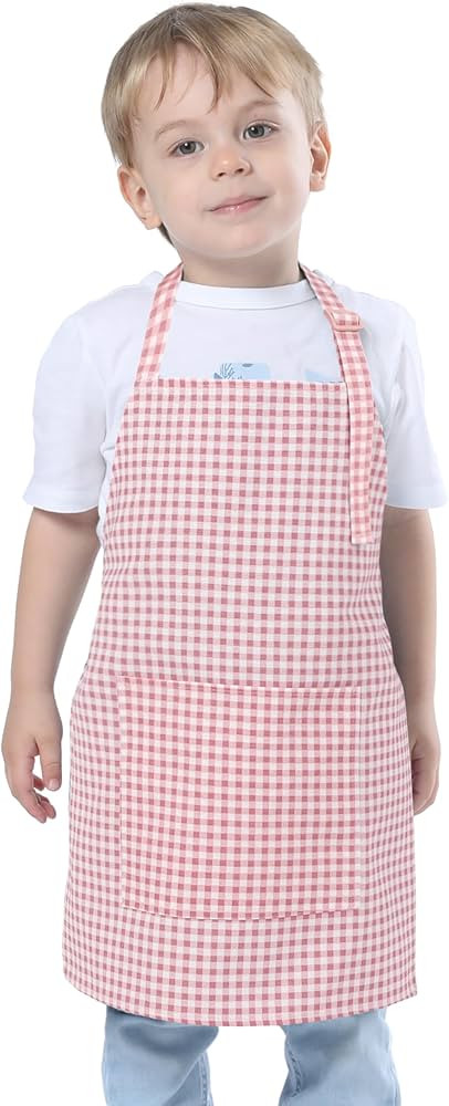 Kids Aprons for Cooking Waterdrop Resistant Aprons for Girl & Boy Toddler Apron for Painting, Gar... | Amazon (US)