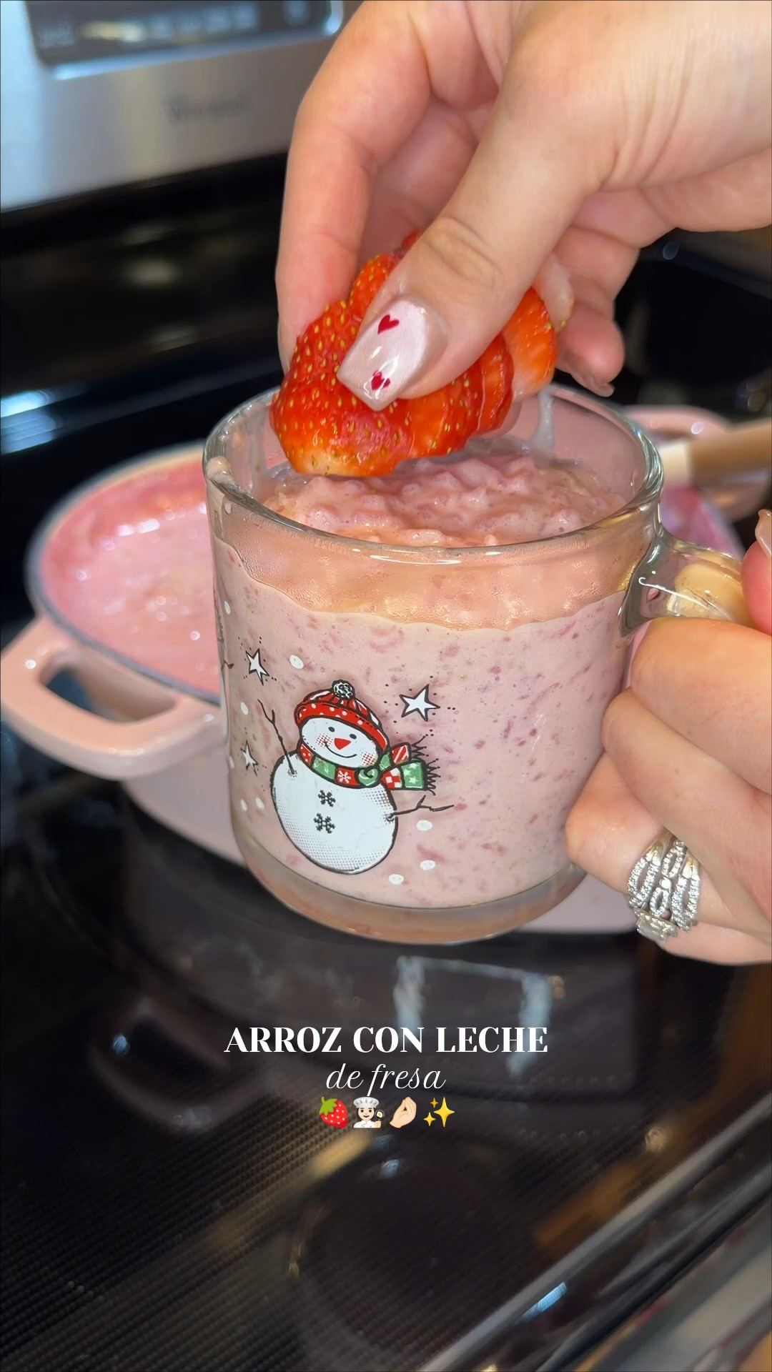 Arroz con Leche de fresa 🍓🤌🏻 Highly recommend using a dutch oven when making arroz con leche! 🙌🏼💗 It turns out so creamy & delicious. 😮‍💨🤌🏻 
Recipe, Dessert, Cook With Me

#LTKfoodie #LTKValentine #LTKU