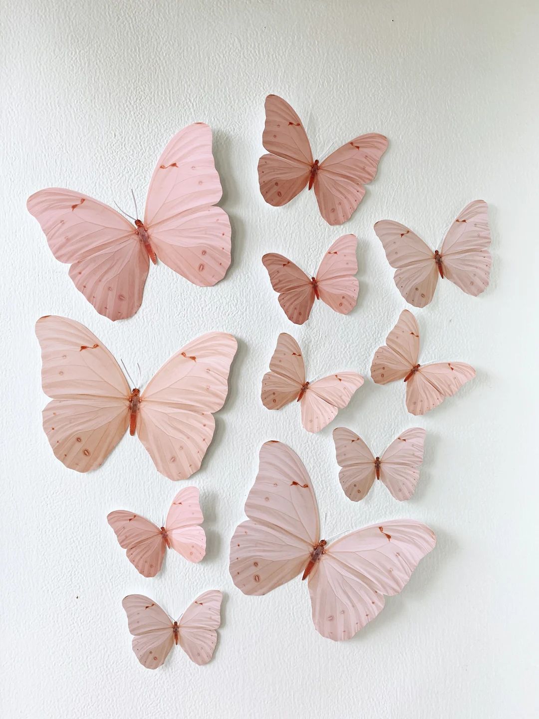 Peachy pink paper butterflies | Etsy (US)