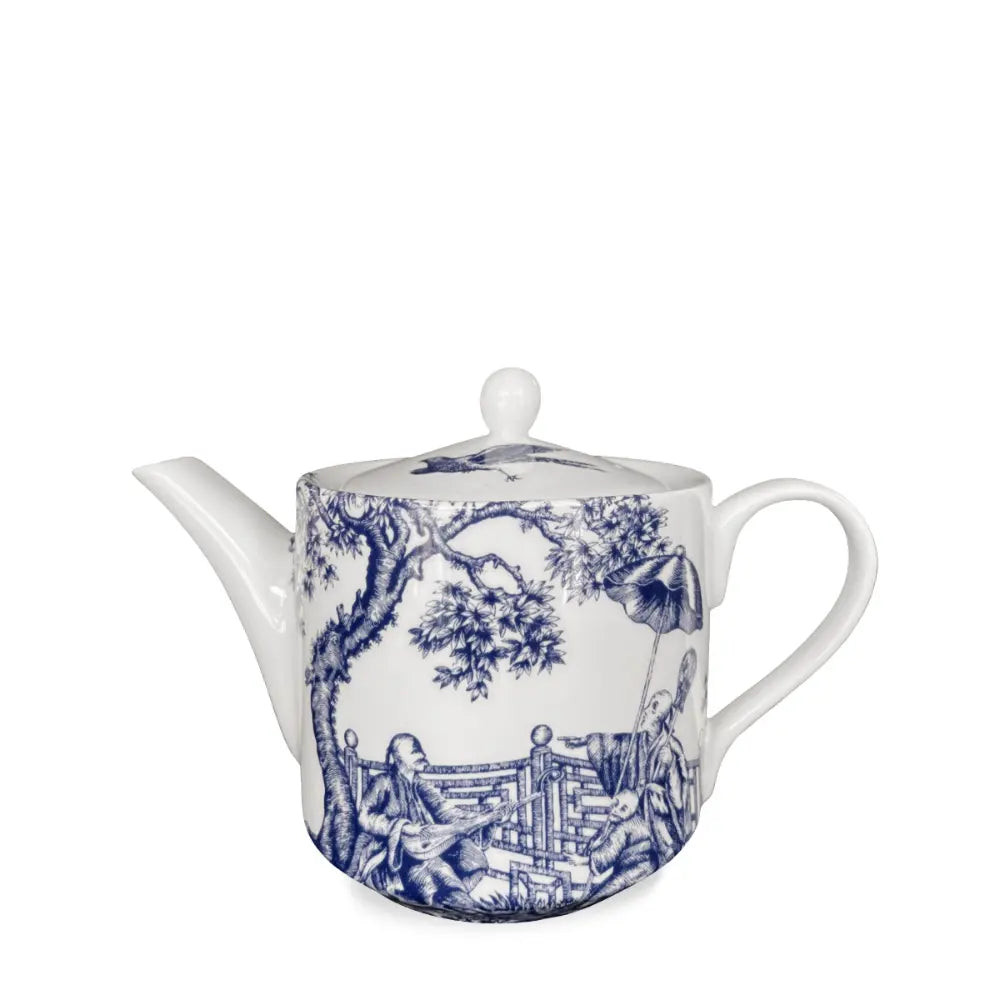 Caskata Chinoiserie Toile Petite Teapot | Sabavi Home