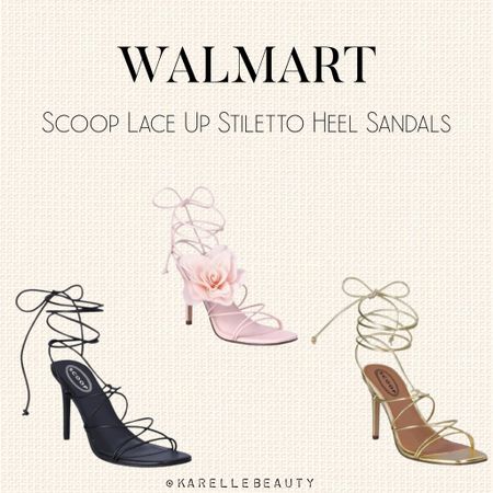 Walmart Scoop  Lace Up Stiletto Heel Sandals. 

#LTKfindsunder50 #LTKshoecrush #LTKSeasonal