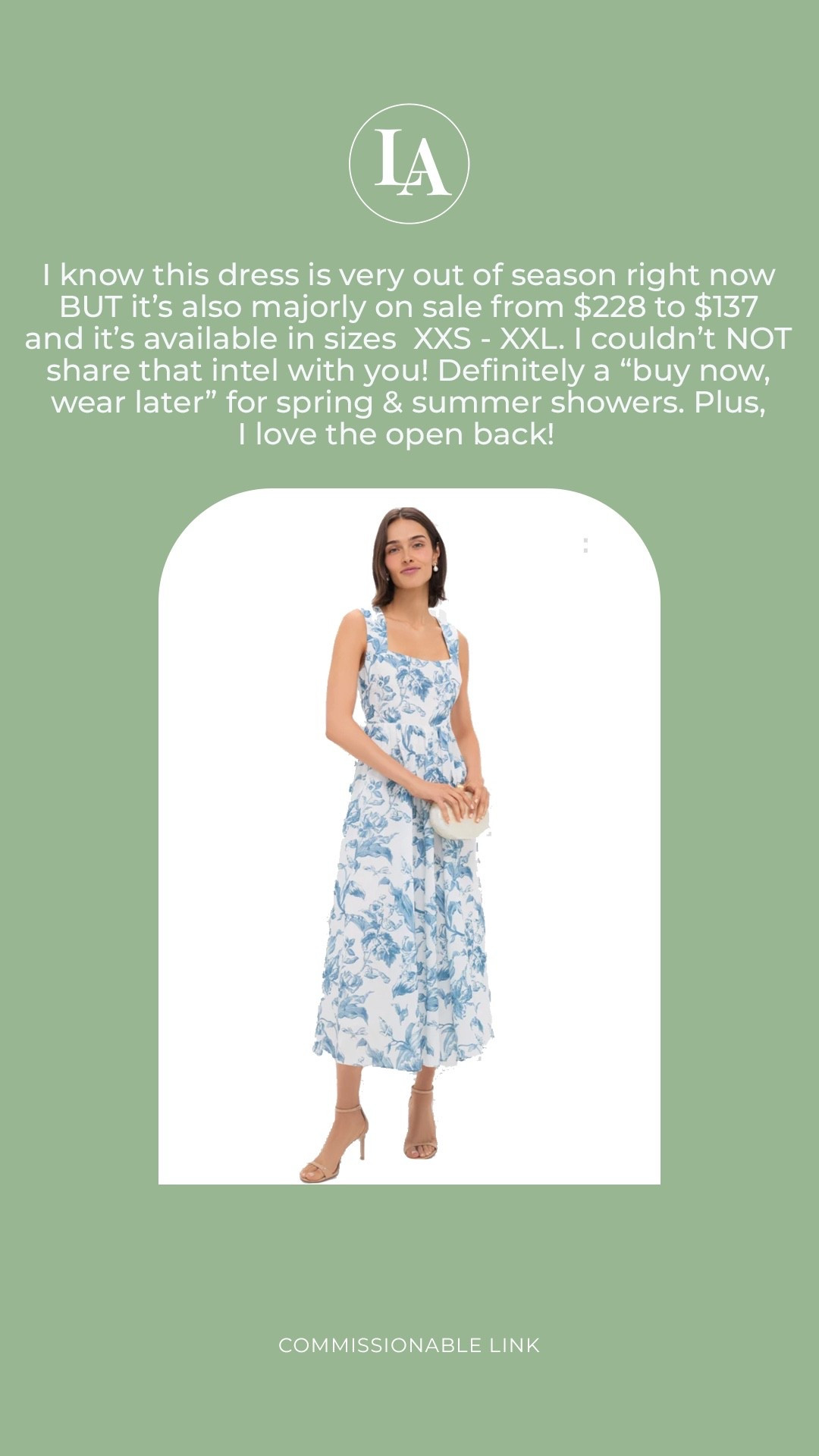 Tuckernuck Dusty Blue Floral Maizie Maxi Dress 