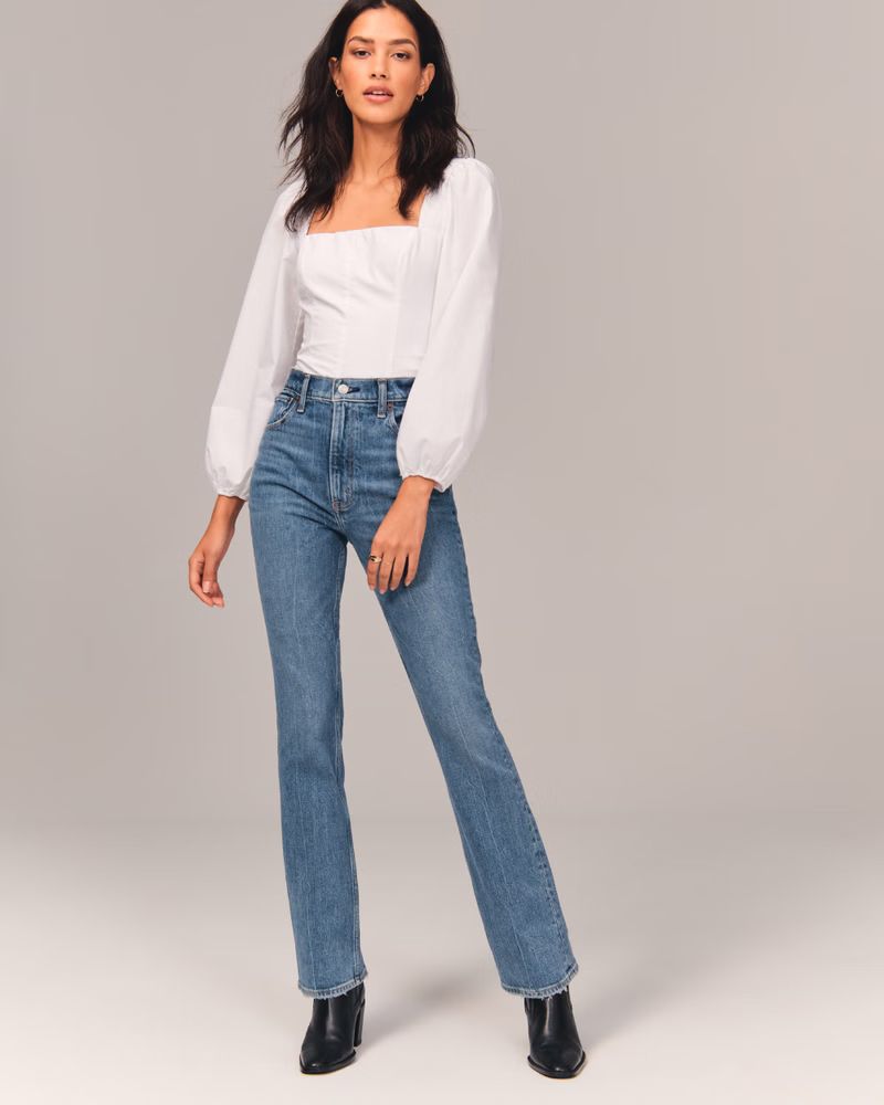 Women's Ultra High Rise Vintage Flare Jeans | Women's Bottoms | Abercrombie.com | Abercrombie & Fitch (US)