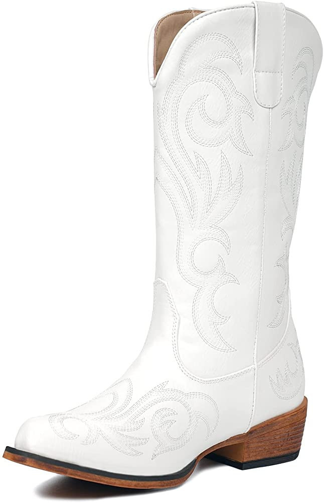 IUV Cowboy Boots For Women Pointy Toe Women's Western Boots Cowgirl Boots | Amazon (US)