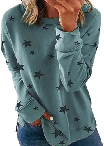 PIFAME Womens Sweatshirt Crew Neck Star Graphic Pullover Tops 2024 Fall Casual Long sleeve Oversi... | Amazon (US)
