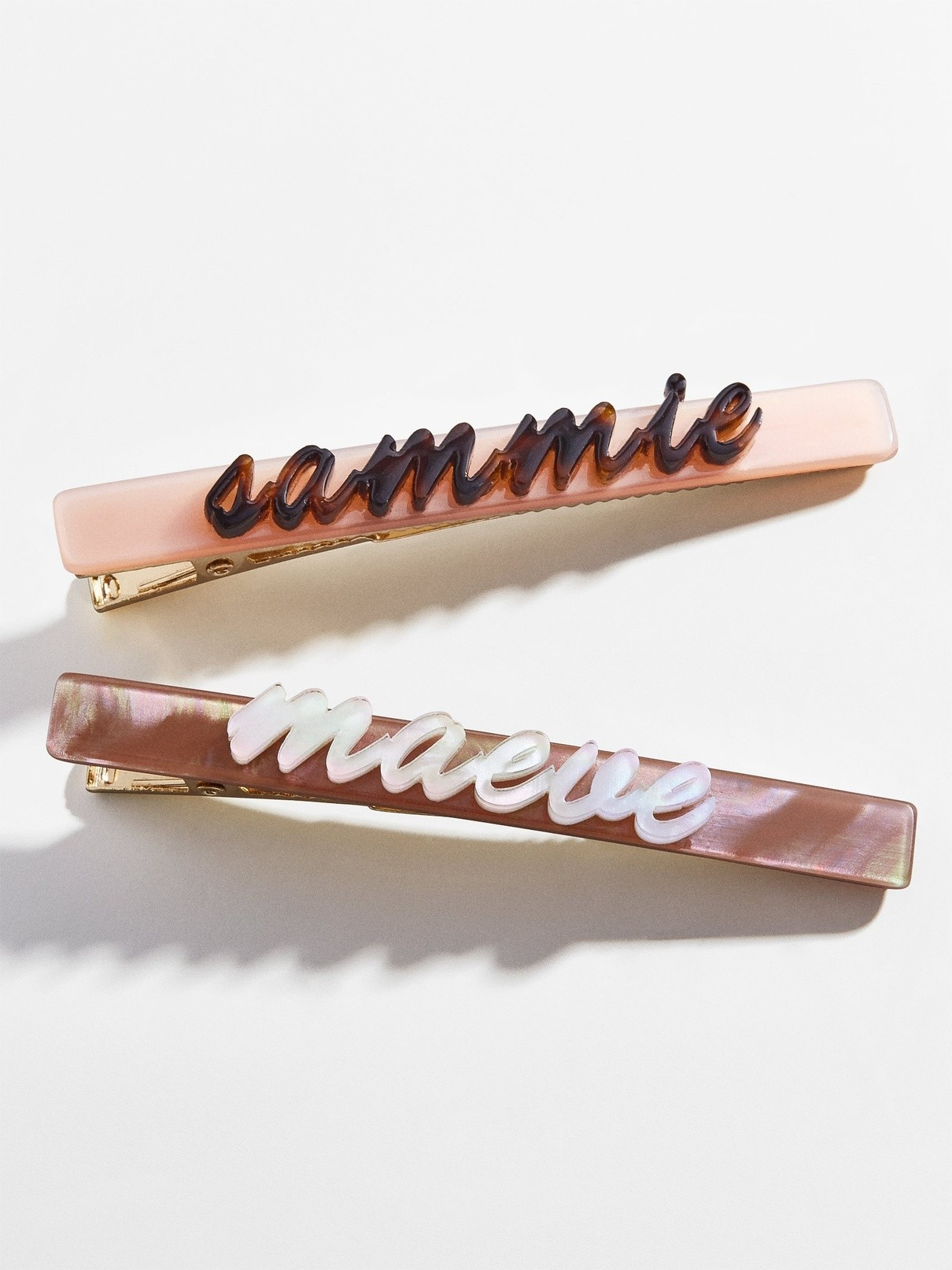 Slim Custom Hair Clip-Blush | BaubleBar (US)