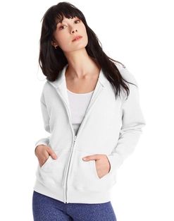 Hanes ComfortSoft® EcoSmart® Women's Full-Zip Hoodie Sweatshirt | onehanesplace.com (Hanesbrands Inc.)