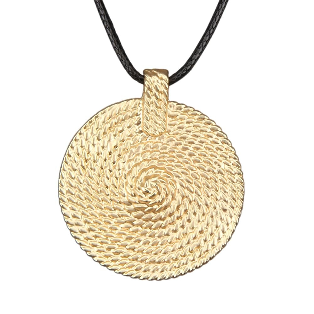 Boho Necklaces for Women Chunky Circle Necklace Layered Boho Circle Leather Choker Necklace Long ... | Amazon (US)