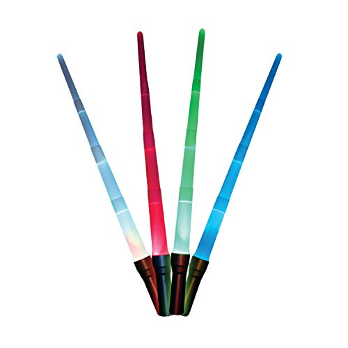 LED Assorted Colors Glow in the Dark Light Up Kids Light Sabers (12 Pack) Bulk | Amazon (US)