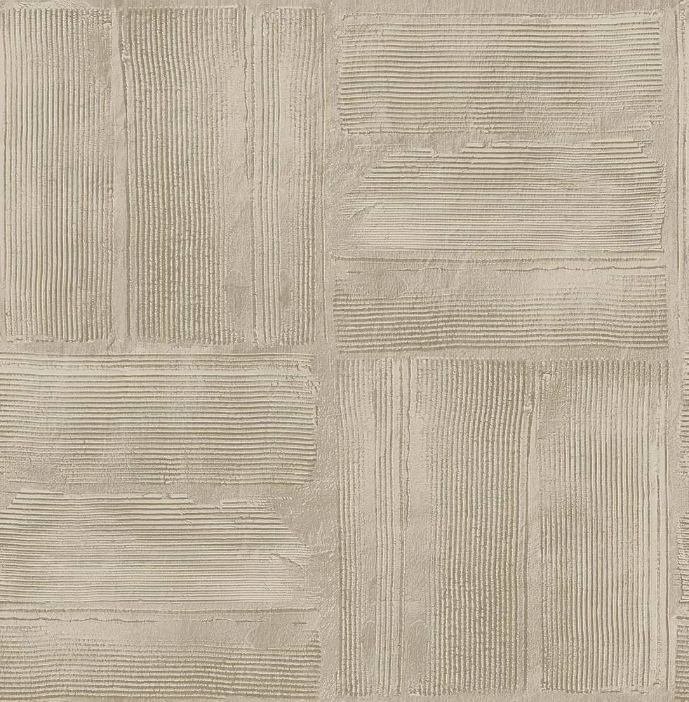 RoomMates Taupe Dimensional Square Plaster Peel and Stick Wallpaper, RMK12681PLW | Amazon (US)