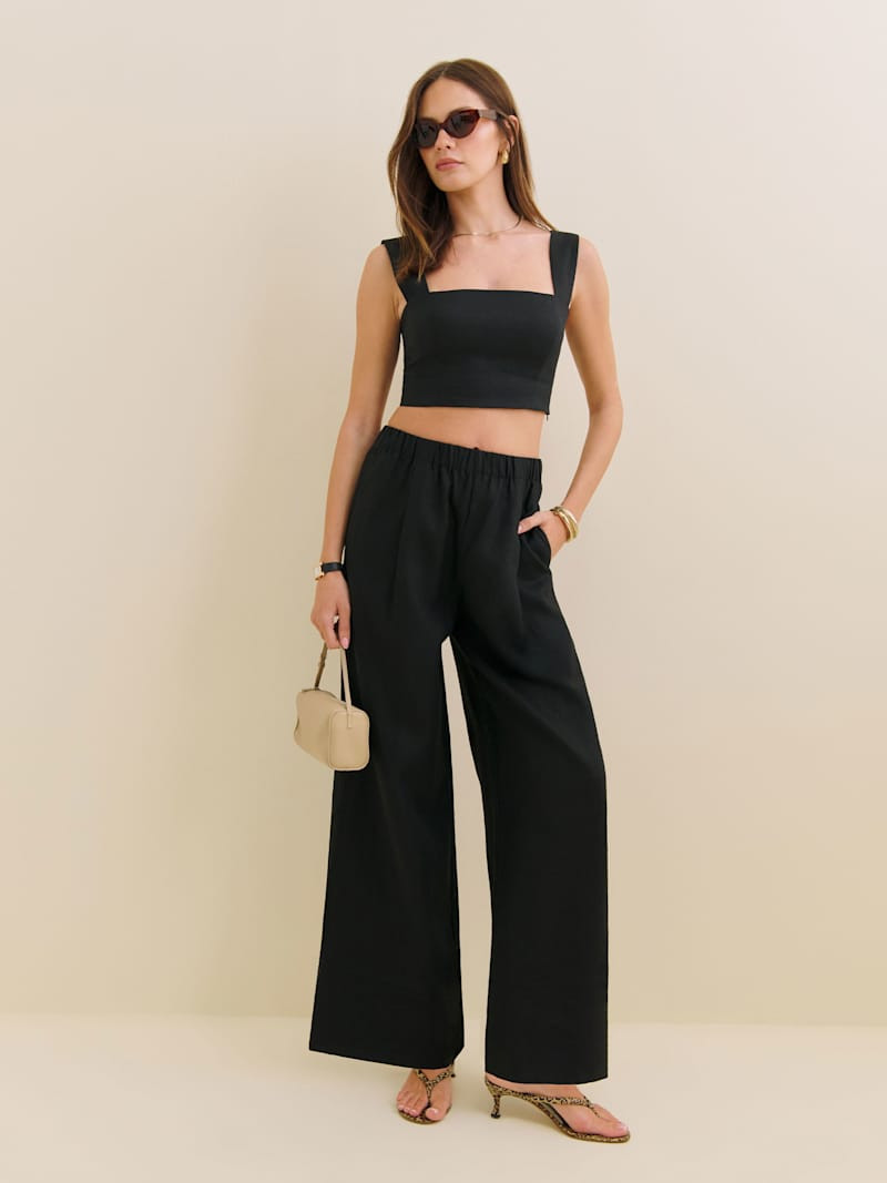 Fernando Wide Leg Linen Pant | Reformation (Global)