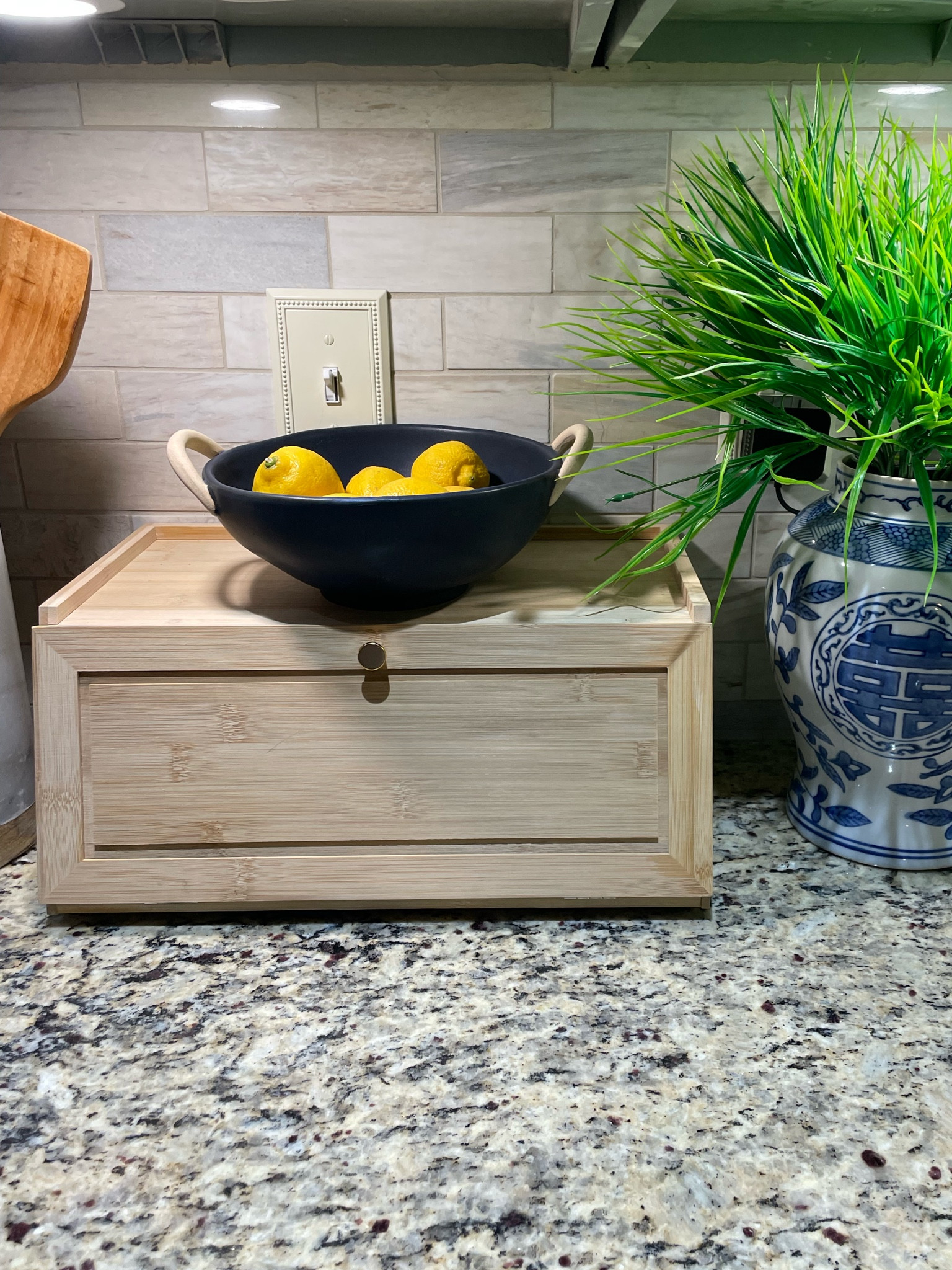 Put this bamboo bread box on my kitchen counter to hide a bunch of clutter! It's been great! 

#LTKunder100 #LTKFind #LTKhome