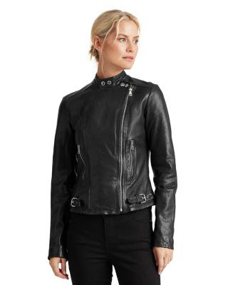Burnished Leather Moto Jacket | Bloomingdale's (US)