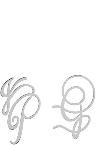 Silver 'The Calligraphy' Earrings | SSENSE