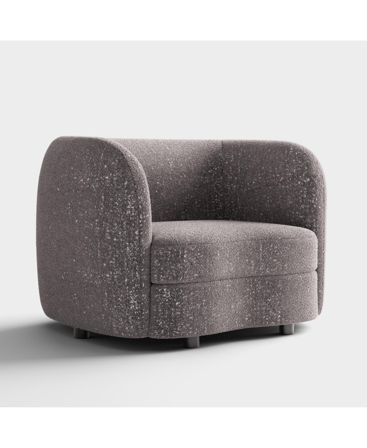 Isabella 43" Boucle Fabric Club Chair - Charcoal Gray | Macy's