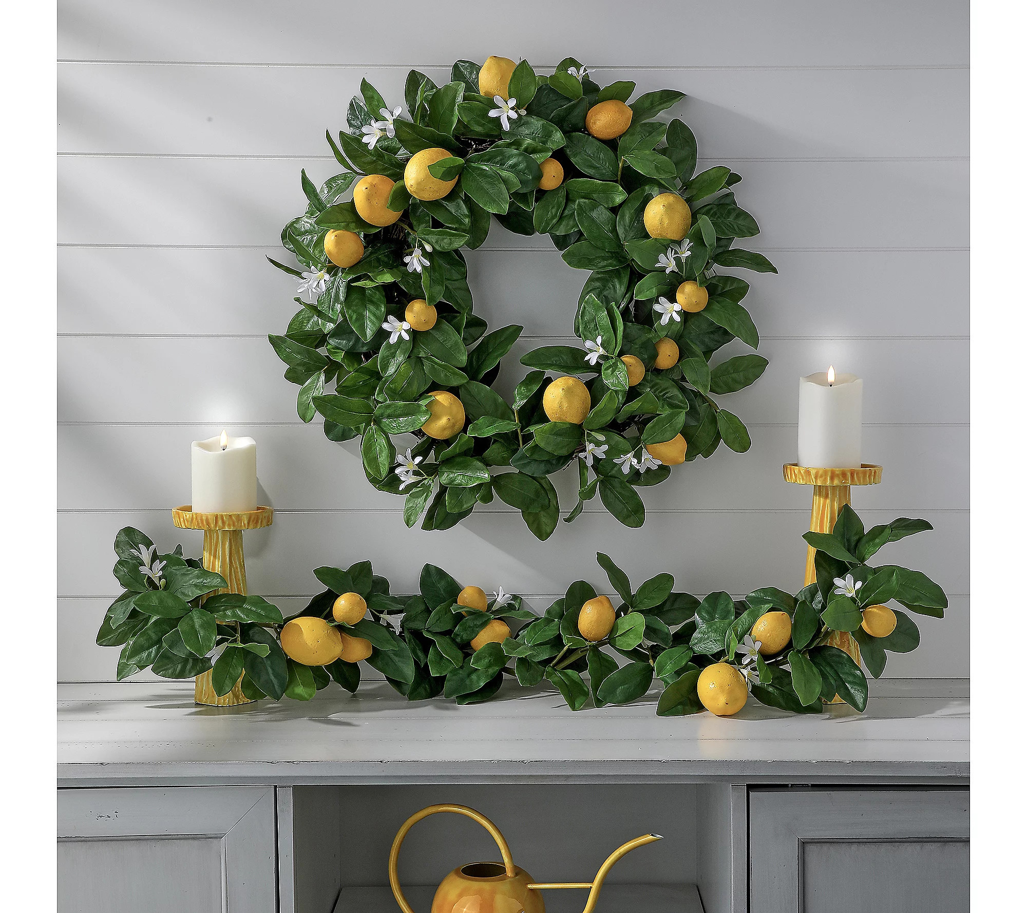 24"" Amalfi Lemon Wreath by Valerie | QVC