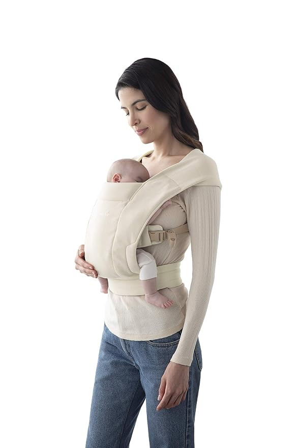 Ergobaby Embrace Cozy Newborn Essentials Baby Carrier Wrap (7-25 Pounds), Ponte Knit, Cream | Amazon (US)