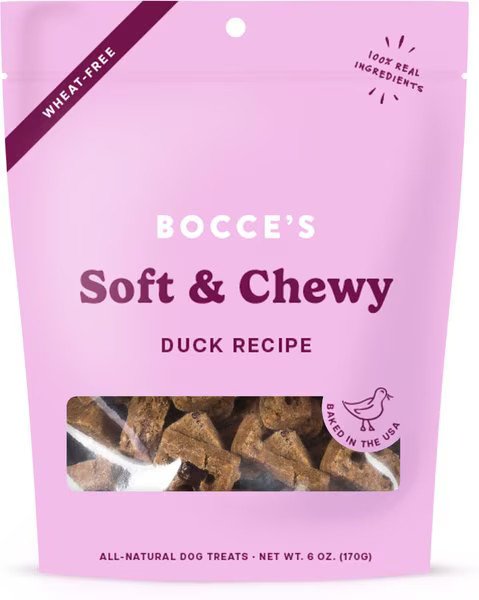 BOCCE'S BAKERY Soft & Chewy Duck Recipe Dog Treats, 6-oz bag - Chewy.com | Chewy.com