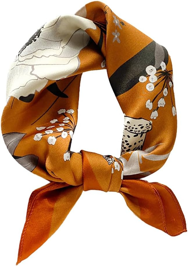 FEIBOON Mulberry Silk Scarf 21"x21" Small Square Scarfs for Women | Amazon (US)