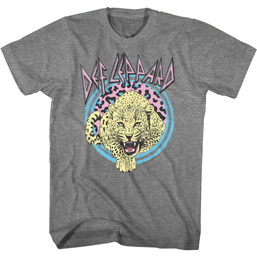 Def Leppard Pastel Leppard 2 Graphite Heather Adult T-Shirt | Walmart (US)