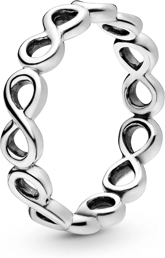 Pandora Jewelry Simple Infinity Band Sterling Silver Ring, Size 4.5, No Box | Amazon (US)