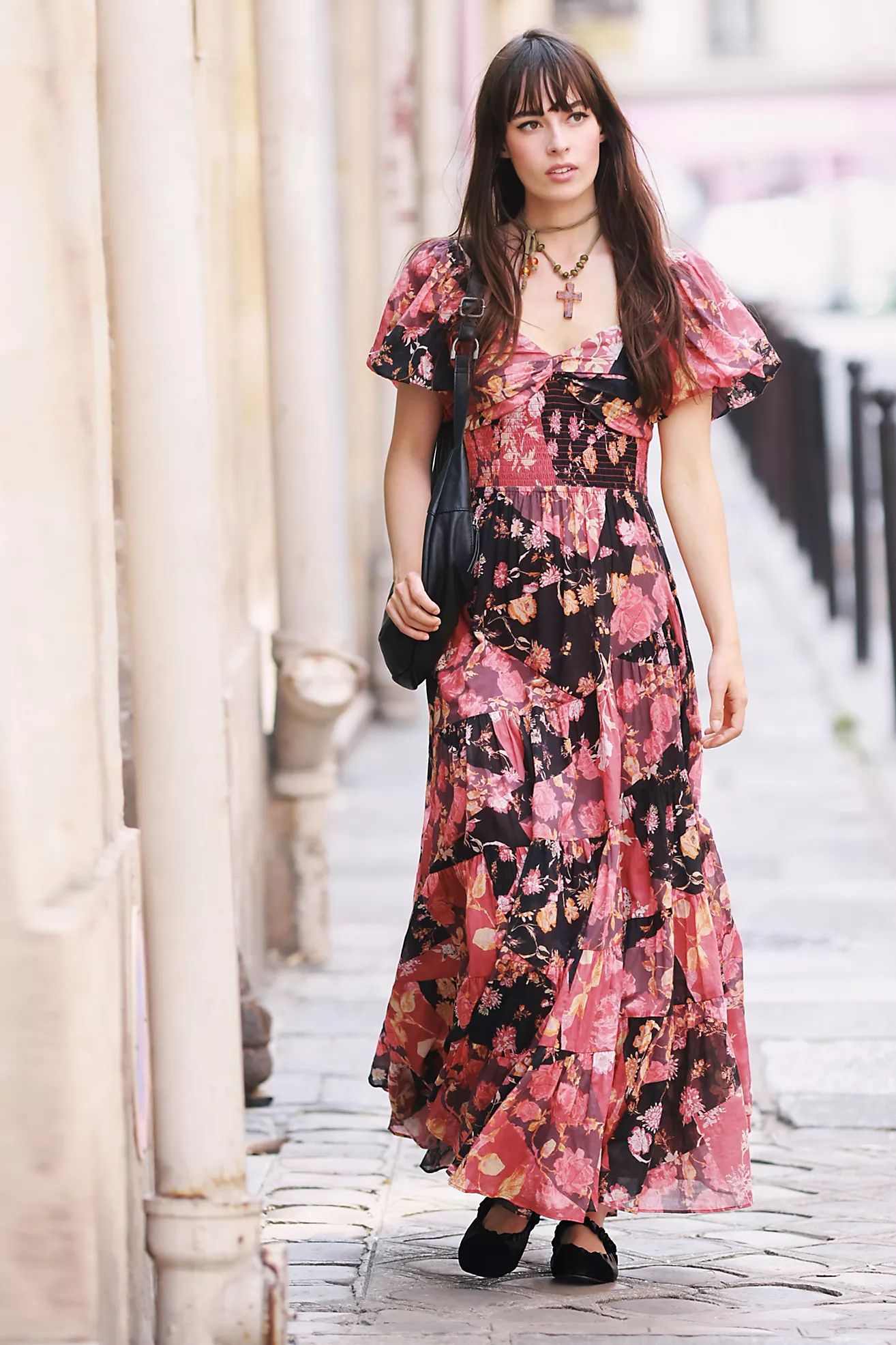 Sundrenched Short-Sleeve Maxi Dress | Free People (Global - UK&FR Excluded)