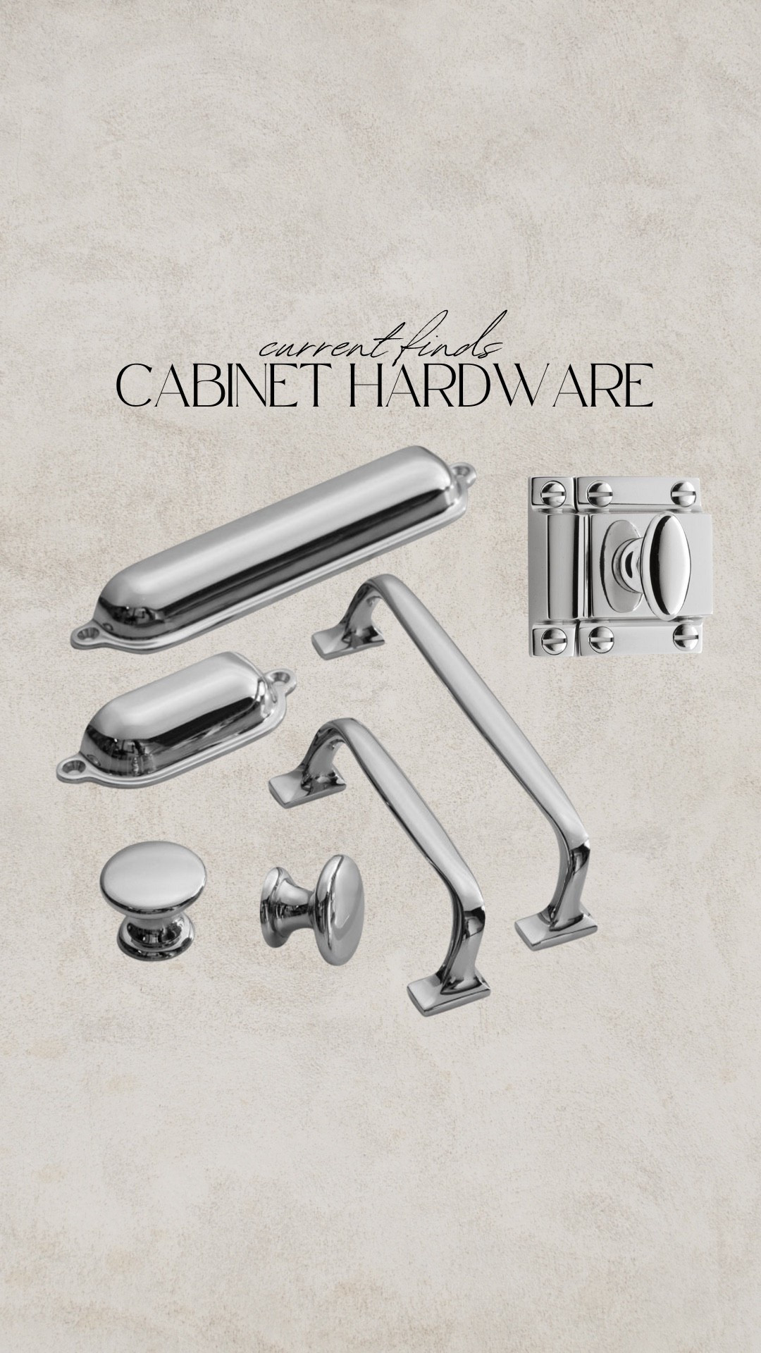 Cabinet hardware, chrome cabinet pulls, polished nickel cabinet pulls, cabinet latch, chrome drawer pull

#LTKSeasonal #LTKHome #LTKSaleAlert