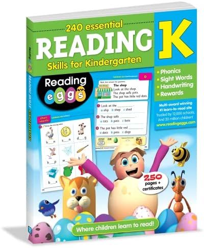 Reading for Kindergarten Workbook - 240 Essential Reading Skills (Reading Eggs) | Amazon (US)