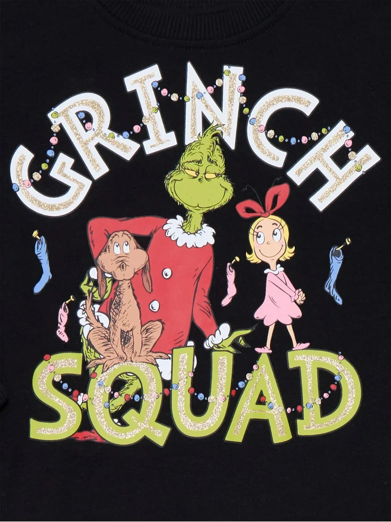 Dr Seuss the Grinch Girls Graphic Sweatshirt and Joggers Set, 2 Piece, Sizes 4-18 - Walmart.com | Walmart (US)