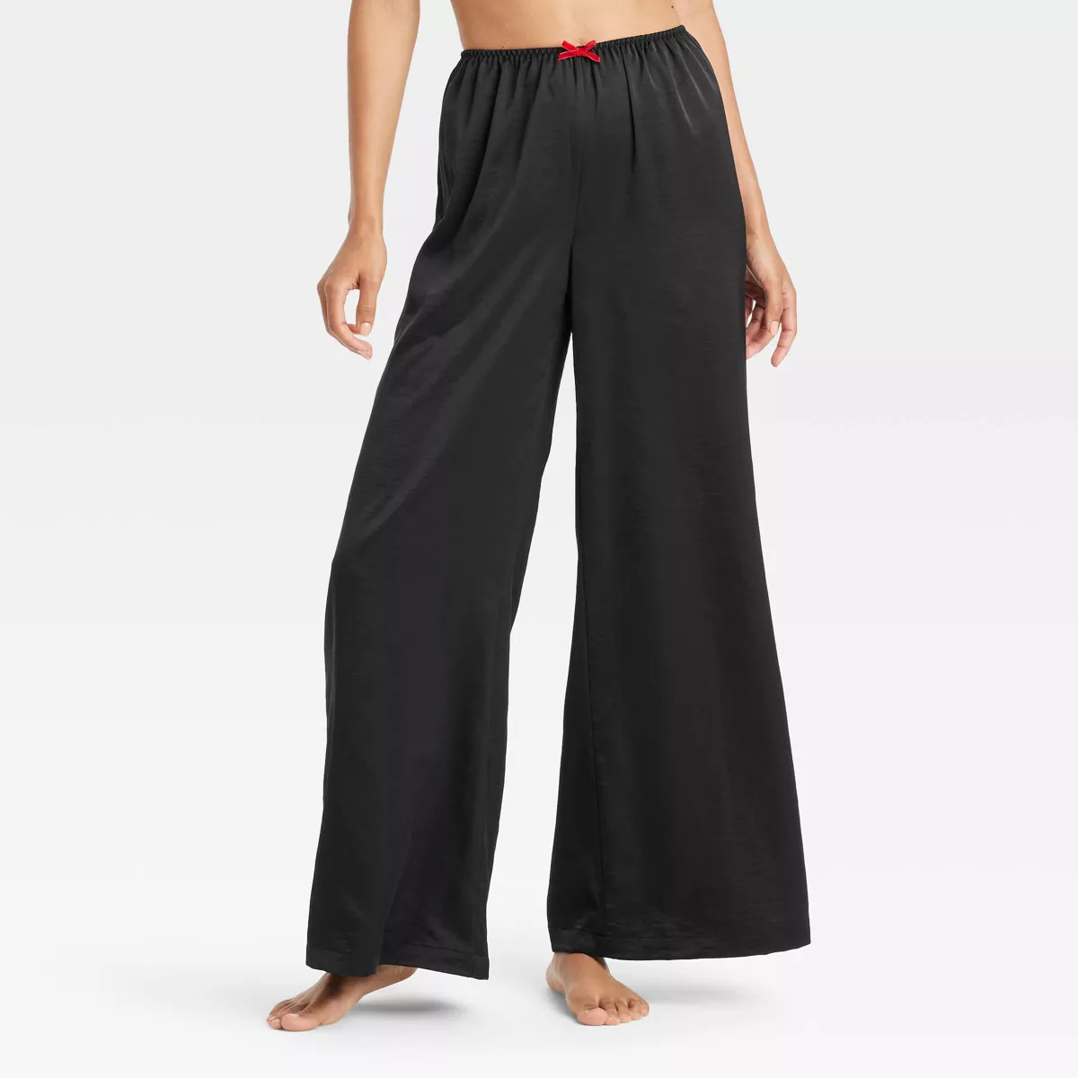 Women's Satin Pajama Pants - Auden™ Black XS | Target