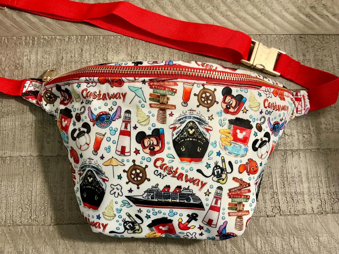 Castaway Cay Large Fanny Pack, Disney Park Bag, Mickey Fanny Pack, Theme Park Bags - Etsy | Etsy (Global)