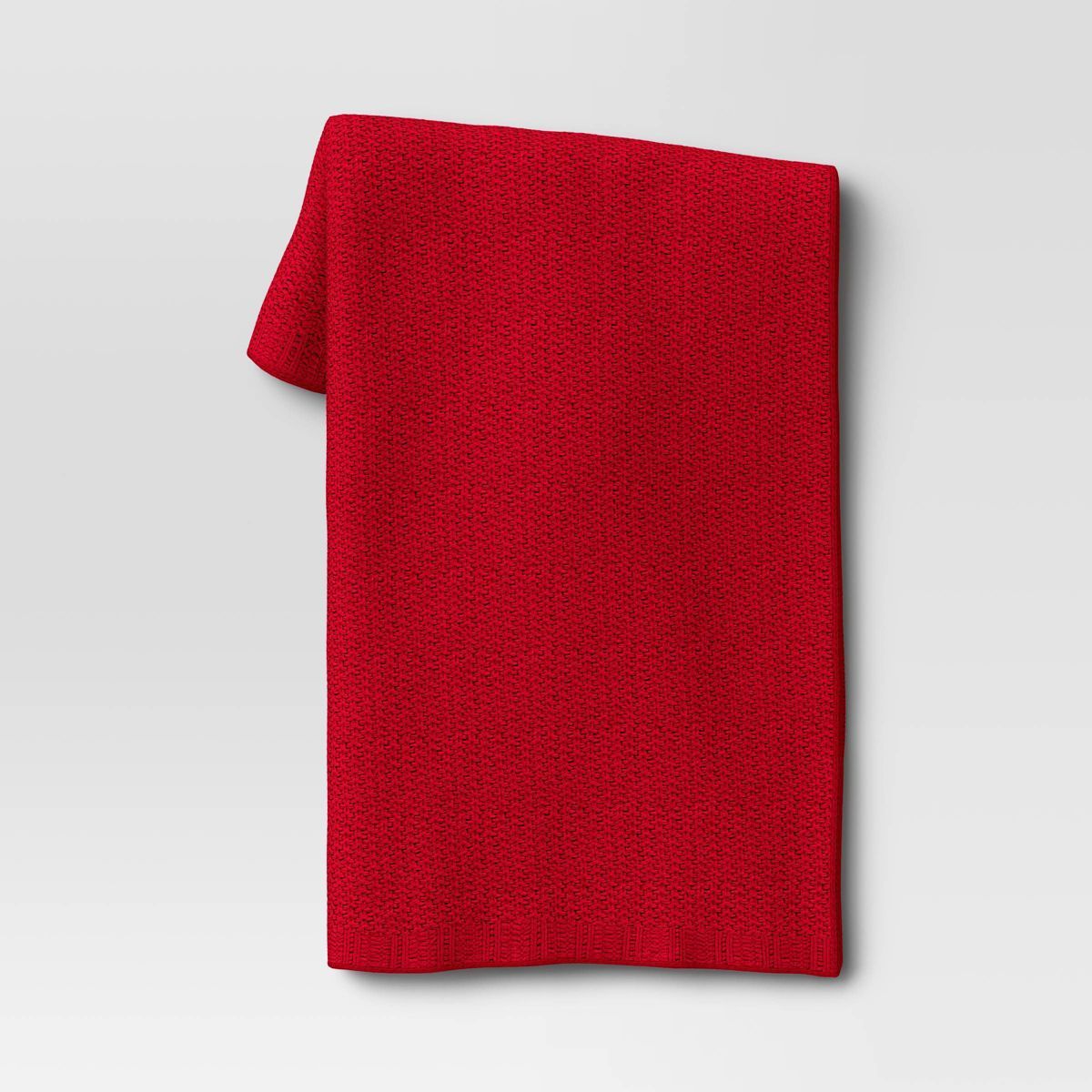 Solid Chenille Knit Throw Blanket Red - Threshold™ | Target