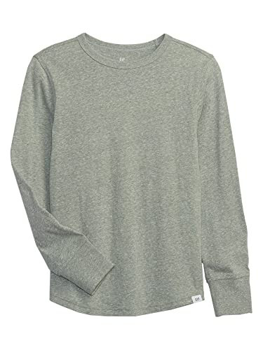 GAP Boys Texture Long Sleeve T-Shirt T Shirt, Gasoline Green, Large US | Amazon (US)