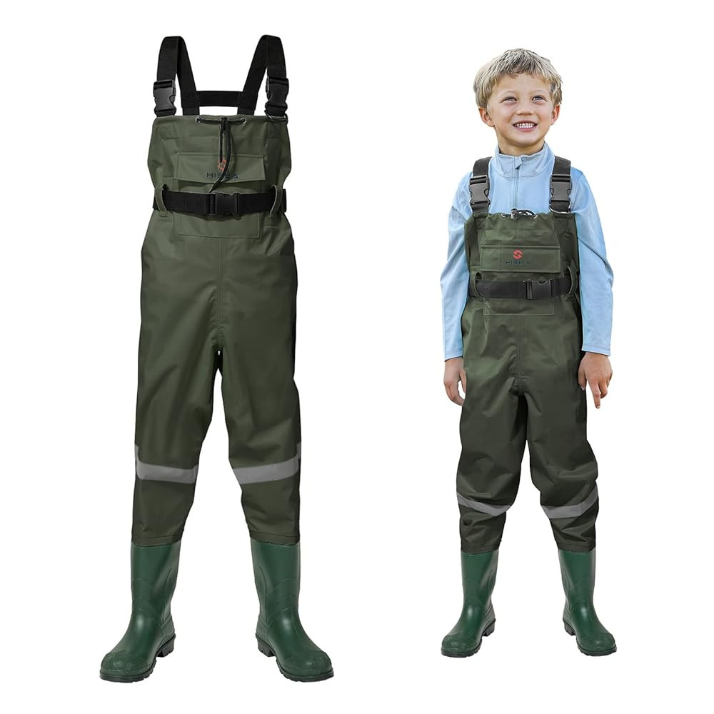 HISEA Kids Chest Waders Youth Fishing Waders for Toddler Children Waterproof Hunting Waders with ... | Amazon (US)